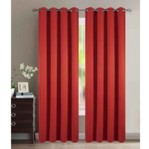 Rideaux occultants thermiques - Piment - 140 x 260 cm - Isolation optimale - 100% Polyester - &OElig;illets