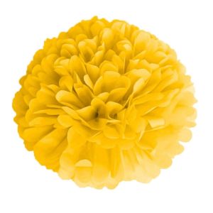 Ruedelafete Boule Pompon Papier De Soie jaune 15 cm
