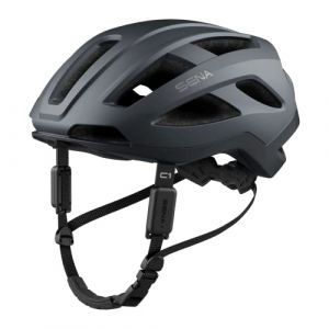 Sena C1 Casque v&eacute;lo Intelligent avec intercom Bluetooth et connectivit&eacute; Smartphone pour la Musique, Le GPS et Les appels t&eacute;l&eacute;phoniques (Gris Mat, L)