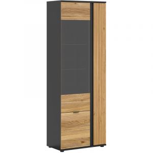 Vaisselier 3 portes Pia Noir et Bois