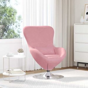 VidaXL Fauteuil œuf Rose 63 x 73 x 90 cm Velours