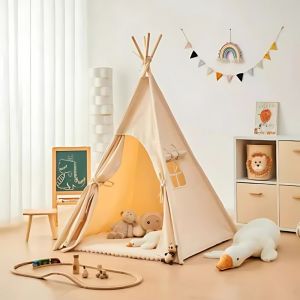 Babykare - Tipi enfant avec tapis avec guirlandes