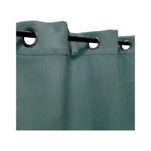 Atout Ciel Rideau occultant Thermique Velours frappé doublé Polaire à œillets 140x240cm prêt a Poser, Vert