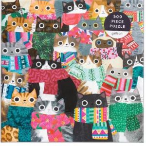 Galison Puzzle 500 pièces : Chats Hivernaux