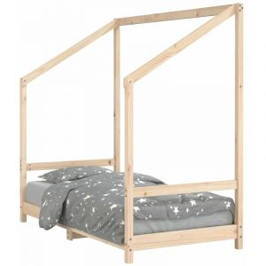 VidaXL Cadre de lit pour enfant 80x160 cm bois de pin massif Natural