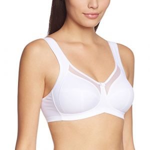 Anita Comfort Clara Soutien-Gorge Ss Arm. Topcomfort Komfort-BH Clara - Soutien-Gorge De Sport - Avec armature - Femme, Blanc, FR : 105E (Taille fabricant : 90E)