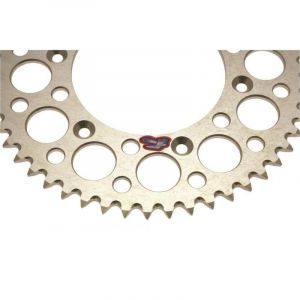 Renthal Couronne Ultralight 41 dents alu anti-boue pas 520 type 214U anodisé argent Gas Gas