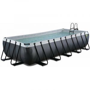 Image de Exit Toys Piscine Black Leather 540x250x100cm avec pompe filtrante - noir