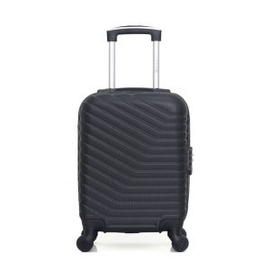 Valise Cabine Séjour 4 roues simples Lena 46 cm noire