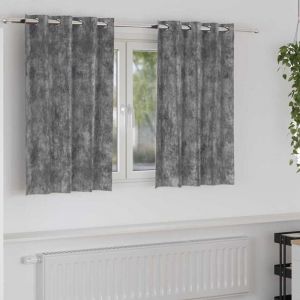 VidaXL Rideau avec des rideaux 2 pcs Gris 140 x 140 cm Velours