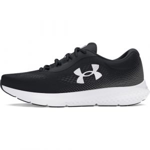 Under Armour UA W Charged Rogue 4 Chaussures de sport pour femmes, baskets légères et respirantes, noir/anthracite gris/blanc