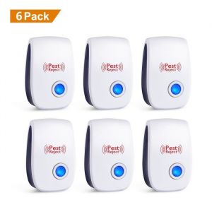 6 x Répulsif Insectes Prise Anti-nuisibles à Ultrasons Anti Moustiques, Rats, Rongeurs électronique pour Maison Entrepôt Atelier