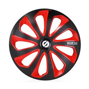 sparco Moyeux Sicilia 13 pouces ABS noir / rouge lot de 4