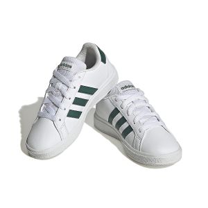 Image de Adidas Mixte Enfant Grand Court Lifestyle Tennis Lace-up Sneakers, ftwr Blanc/collegiate Vert/ftwr Blanc, 28 EU