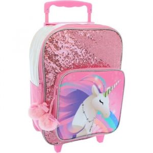 Sac à dos à roulettes Licorne 39 CM Rose