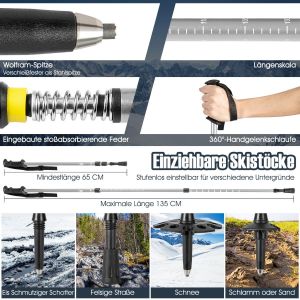 Image de Coast 30' Snowshoes Raquettes &agrave; neige 4-en-1 pour adultes et enfants argent&eacute;es