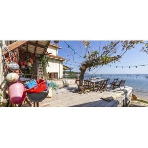 Toile reg'art - Impression plexiglass cabane ostr&eacute;icoles - 65x145cm