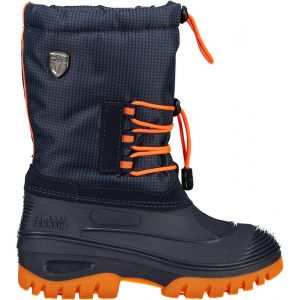 CMP Campagnolo Ahto WP Boots de neige Enfant, black blue/orange fluo EU 28 Bottes d'hiver
