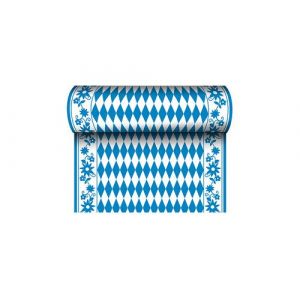 Papstar Chemin de table 'Bleu/Blanc', (l)400 x (L)24 m