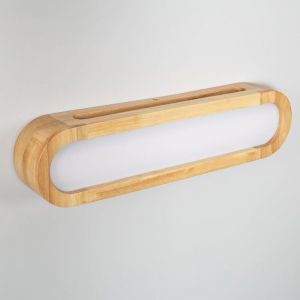 Applique Murale Led Bois 12w Egil Blanc Chaud 2700k 450 Mm