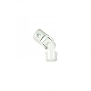 Cîme Genouillère, cardan pour volet roulant 6 pans 10 mm, tringle 12 mm, acier blanc