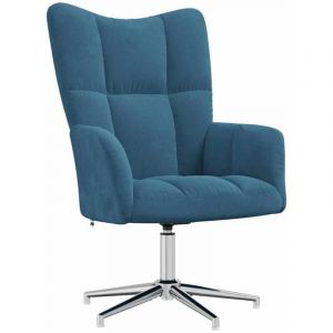 VidaXL Chaise de relaxation Bleu Velours