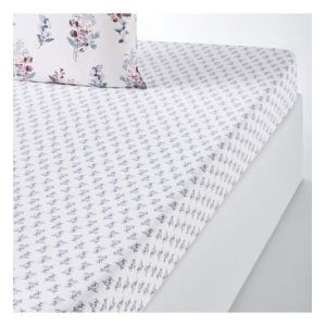 Drap housse coton lavé, Jeanne Blanc Couleur Blanc Taille 140 x 190 cm