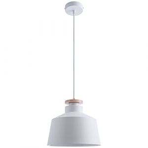 Suspension Lampe Salle à Manger Cuisine Lampe De Table à Manger Scandinave E27 Design u, Bois blanc - Paco Home