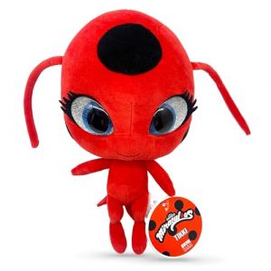 Boti Miraculous Ladybug - Kwami Mon Ami Tikki 24 cm Ladybug Plush Toys for Kids, Super Soft Stuffed Toy with Resin Eyes, High Glitter and Gloss, Detailed Stitching Finishes (Wyncor)
