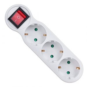 Maclean MCE216 Prise de courant triple avec interrupteur, avec mise à la terre 16A Version allemande (MCE216)