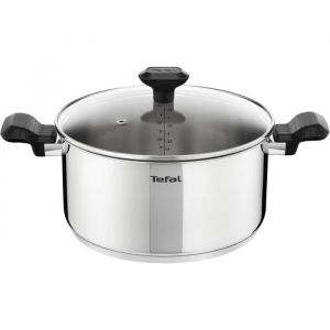 Tefal Comfort Max Faitout 24 cm + couvercle verre, Induction, Inox haute qualité, Poignées thermo-isolées, Garantie 10 ans C9734604