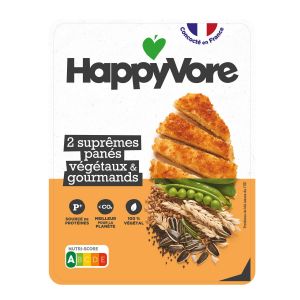 Image de Supr&ecirc;mes Pan&eacute;s V&eacute;g&eacute;taux Et Gourmand Happyvore - La Barquette De 180g