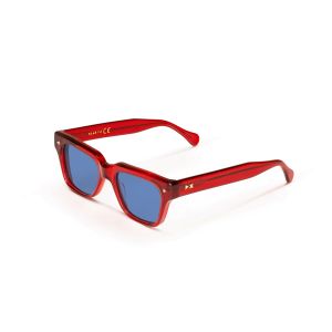 Xlab Unisex FIJI Lunettes de soleil Acétate Bordeaux Bleu clair Carré Polarisé