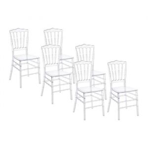 Lot de 6 chaises en polycarbonate - Cristal - AMBELON