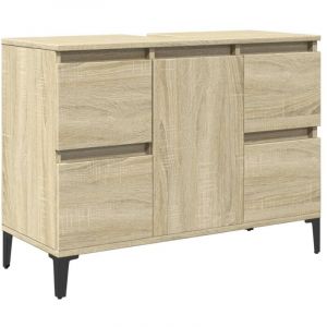 VidaXL Meuble d'évier chêne sonoma 80x33x60 cm bois d'ingénierie