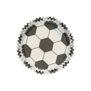 Cakesupplies 48 caissettes à cupcakes football f84200