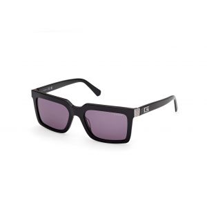 Guess Homme GU00213 01Y Lunettes de soleil Ac&eacute;tate Noir Violet Carr&eacute; Normale