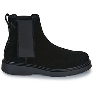 Calvin Klein Bottines Chelsea Homme Combat en Daim, Noir (Triple Bla, 41