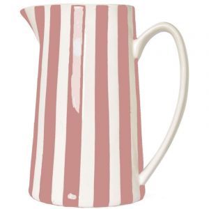 Opjet Pichet, carafe ou vase &agrave; rayures roses
