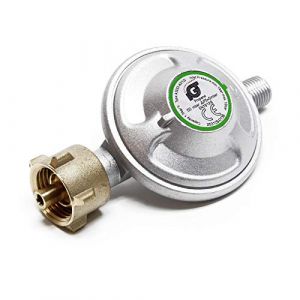 wiltec Raccordement de gaz – avec Pressostat 50 mbar – pour Pression constante des Bouteilles allemandes 21,8x1,14L – Réducteur détendeur régulateur
