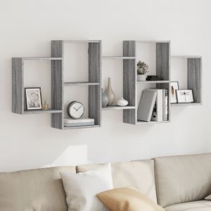 VidaXL Étagère murale sonoma gris 159x18x65 cm bois d'ingénierie
