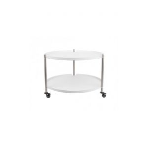 Present time Table basse blanche mate et m&eacute;tal THRILL