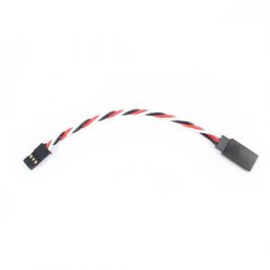 Etronix 10cm 22AWG (0.64mm diam - 0.326mm2 sect) Rallonge servo Futaba torsade