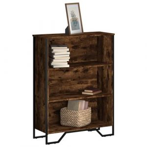 VidaXL Biblioth&egrave;que ch&ecirc;ne fum&eacute; 80x31x106 cm bois d'ing&eacute;nierie, &eacute;tag&egrave;re, &eacute;tag&egrave;re &agrave; livres, &eacute;tag&egrave;re de rangement, armoire de rangement, support &agrave; livres