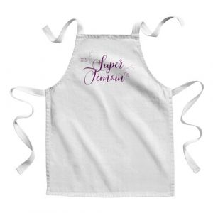 Fabulous Tablier Enfant Cuisine Super T&eacute;moin Calligraphie - Qualit&eacute; Premium 100% Coton
