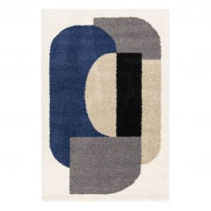 Tapis intérieur shaggy motifs géométriques multicolore 160 x 230cm