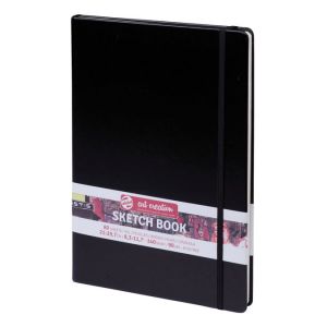 Royal Talens Carnet Art Création 140 g/m² ., 14,8 cm x 21 cm, A5 - 14,8x21cm, couverture noire, 140 g/m²