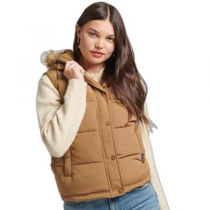 Superdry Doudoune sans manches fausse fourrure femme Everest