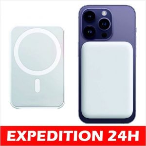 Batterie Externe For Magsafe Sans Fil - Compatible Avec Iphone 16 15 14 13 12 S&eacute;ries Et Samsung Magn&eacute;tique Power Bank Induction