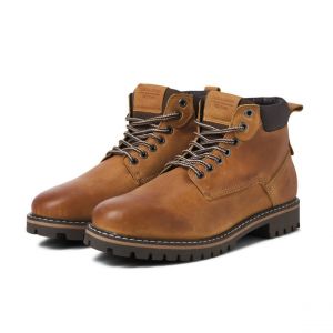 Jack & Jones Bottes en cuir Jaune Beau